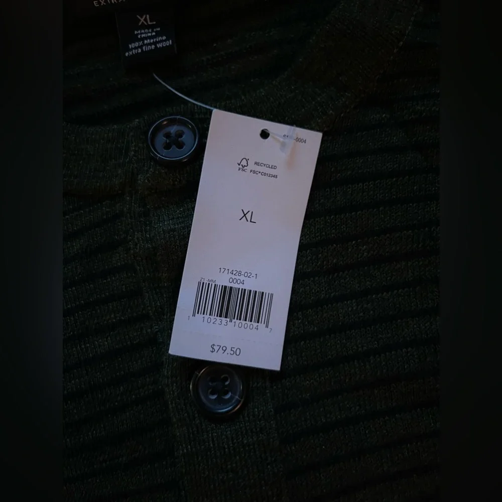 🆕 Banana Republic | Merino Wool long sleeve shirt | Men XL